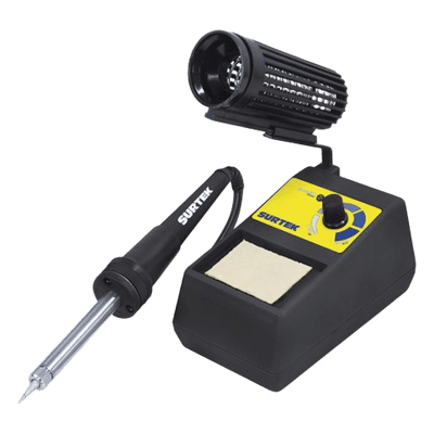 Estación de Soldadura / 50W / Rango 177°C a 482°C / Punta Cónica de Cobre / 127V 60Hz / LED Indicador SYS-112504 SURTEK