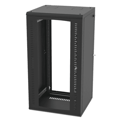 Gabinete Abatible de Pared (Con Marco Trasero) con Rack 19" de 24 Unidades. Ventana de Cristal Templado. SR-1924-GAP-V4 LINKEDPRO BY EPCOM