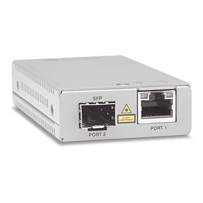Convertidor de Medios / Gigabit Ethernet a Fibra Óptica / Puerto SFP / 10/100/1000 Mbps / Distancia 20 km (12.4 mi) / Smart MissingLink AT-MMC2000/SP-960 ALLIED TELESIS