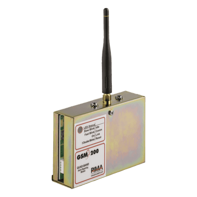 Comunicador GSM/GPRS para paneles PIMA. Permite envío de SMS, Llamadas o Datos. Compatible con la central SENTRY de PIMA GSM-200 PIMA