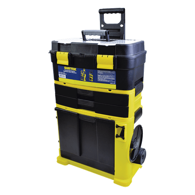 Carro Organizador Móvil / 3 Niveles / Cajonera Intermedia / Organizador Inferior Abatible / Ruedas 3' / Polipropileno de Alto Impacto SYS-125105 SURTEK
