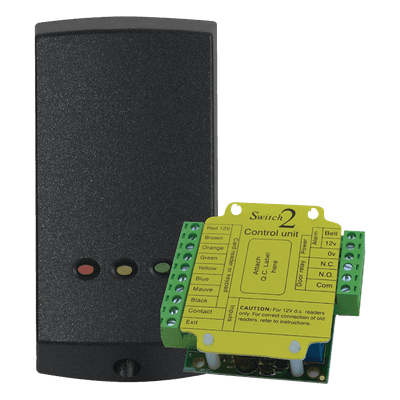 Lector de Proximidad Autónomo / 10,000 Usuarios / Montaje Superficie o Parteluz / Exterior / 12 VCC / Fail-Secure/Fail-Safe 9321 RCI - DORMAKABA
