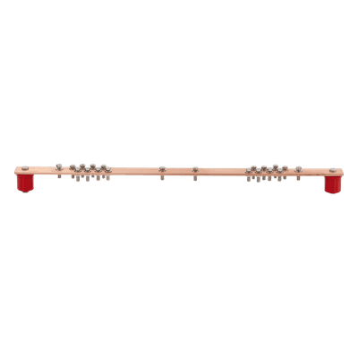 Barra Distribución Tierra Rack 19 in / Cobre 100% / 550A / Aisladores Rojos / 0.64 cm (0.25 in) / J-STD-607-A LP-BUS-RACK LINKEDPRO BY EPCOM