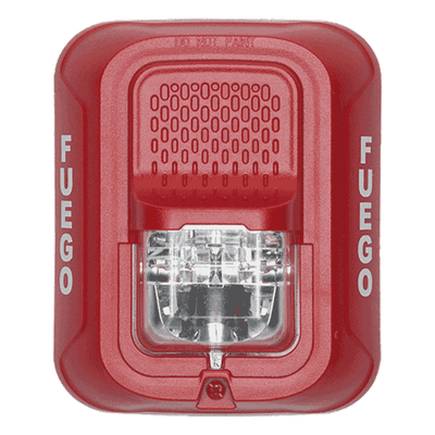 Lámpara Estroboscópica de Pared / Xenón de Alta Eficiencia / Nivel de Candelas Seleccionable / Diseño Compacto / Rango de Voltaje Ampliado SRL-SP SYSTEM SENSOR