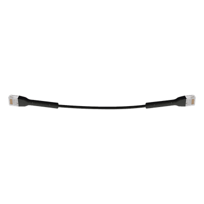Cable Ethernet Cat6 / 22 cm (0.72 ft) / RJ45 / Diámetro ultrafino / Color negro UC-PATCH-RJ45-BK UBIQUITI