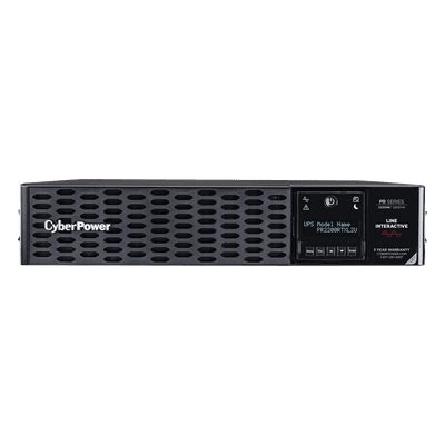UPS Línea Interactiva / 2200 VA / 2200 W / Factor de Potencia 1.0 / Onda Senoidal Pura / 8 Tomas NEMA 5-20R / Torre o Rack 2 UR PR2200RTXL2U CYBERPOWER