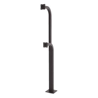 Poste de Montaje / Diseño Offset / Altura Ajustable / Acabado Intemperie / 1.5 a 1.8 m (5 a 6 pies) 1200-049 DKS DOORKING