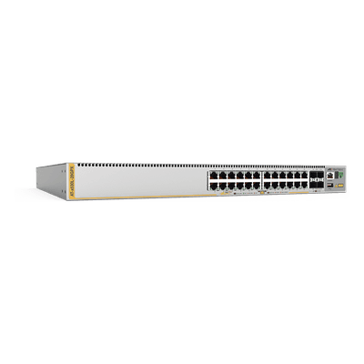 Switch / Capa 3 / 24 puertos Gbps / 4 puertos SFP+ 10G / PoE+ 740W / Stacking 8 unidades / Doble PSU redundante AT-X530L-28GPX-10 ALLIED TELESIS