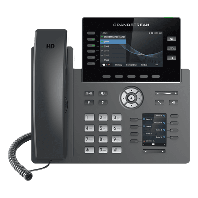 Teléfono IP / 6 Líneas SIP / Wi-Fi 5 Dual Band / Bluetooth 5.0 / Pantalla 4.3" / 48 Teclas MPK / PoE / Audio HD Opus GRP-2616 GRANDSTREAM