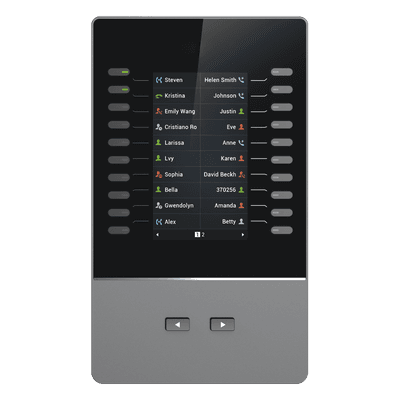 Módulo de Extensión IP / Pantalla LCD 4.3" / 272 x 480 píxeles / 40 Contactos por Módulo / Hasta 160 Líneas en Cascada / BLF y Conferencia GBX-20 GRANDSTREAM