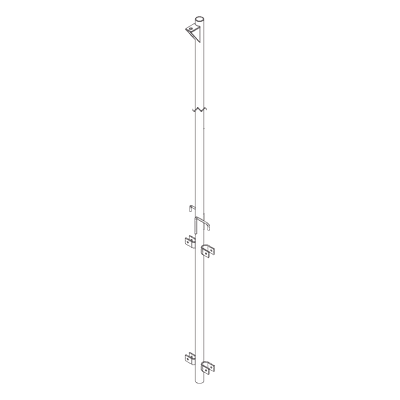Pluma de Aluminio / Ced.40 / 4 m (13.1 ft) / Diámetro 1-1/2" / Con Polea de Elevación SPLUMAP SYSCOM TOWERS