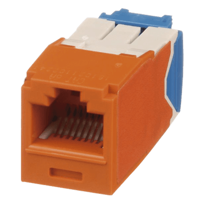 Jack RJ45 / Categoría 6A / UTP / 10GBase-T / PoE++ 100W / Tool-Free TG / Naranja CJ6X88TGOR PANDUIT