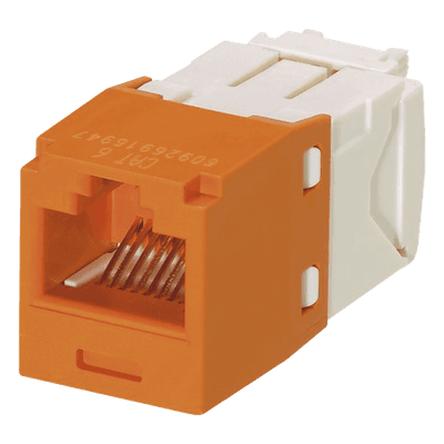 Módulo Jack RJ45 / Cat 6 / 8P8C / Terminación TG Sin Herramienta / 22-26 AWG / Naranja CJ688TGOR PANDUIT