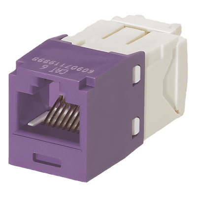 Conector Jack RJ45 / Categoría 6 / 8P8C / Sin herramienta de impacto / Violeta / -10°C a 65°C