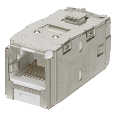 Conector Jack RJ45 Blindado / Categoría 6A / 8P8C / Mini-Com TG / Terminación sin Herramienta / PoE 100W / -10°C a 65°C CJS6X88TGWHY PANDUIT