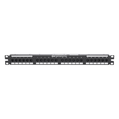 Panel de Parcheo de Impacto / Categoría 6 / 24 Puertos / 1UR / 1-250 MHz / PoE++ 100W DP24688TGY PANDUIT