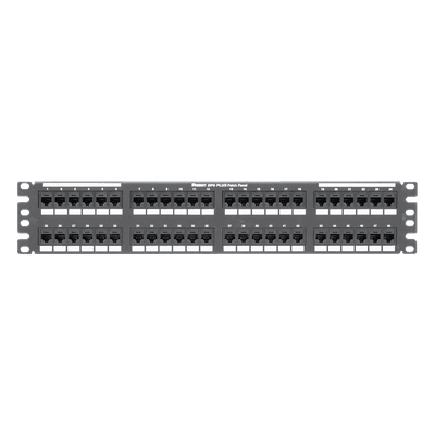 Panel de Parcheo de Impacto / Categoría 6 / 48 Puertos / 2UR / Plano / 19 Pulgadas DP48688TGY PANDUIT