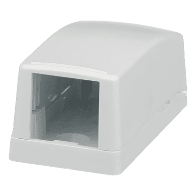 Caja de Montaje en Superficie / 1 Puerto Mini-Com / Bajo Perfil / ABS / 26.3 x 23.2 x 48.1 mm CBX1WH-A PANDUIT