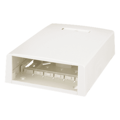 Caja de Montaje en Superficie / 12 Puertos Mini-Com / Almacenamiento 24 m (78.7 ft) de Fibra / ABS RoHS / 120 x 46.1 x 170.1 mm CBXF12IW-AY PANDUIT
