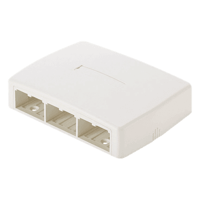 Caja de Montaje en Superficie / 6 Puertos Mini-Com / 129x30.5x94 mm / 0.42x0.10x0.31 pies / ABS / Blanco CBXQ6WH-A PANDUIT