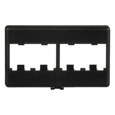 Placa de Mobiliario Modular / 4 Puertos Mini-Com / ABS / 2.9 x 1.77 x 0.88 in / Negro CFFP4BL PANDUIT