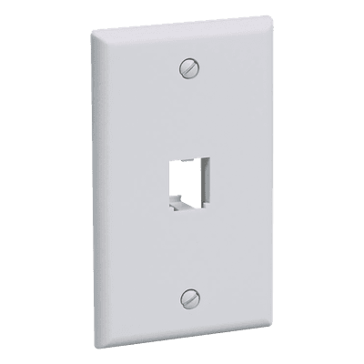Placa de Pared Vertical / 1 Puerto Mini-Com / Diseño Plano / ABS / 69.8 x 114.3 mm (2.75 x 4.5 pulg) CFP1WH PANDUIT