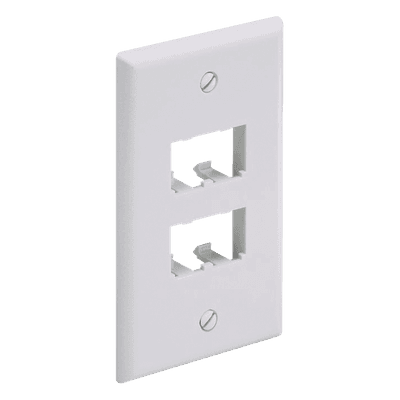 Placa de Pared Vertical / 4 Puertos Mini-Com / ABS / 69.8 x 114.3 mm (2.75 x 4.5 in) / Blanco Mate CFP4IW PANDUIT