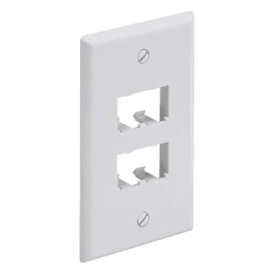 Placa de Pared Vertical / 4 Puertos Mini-Com / ABS Blanco / 2.75 x 4.5 in / Profundidad 0.85 in CFP4WH PANDUIT