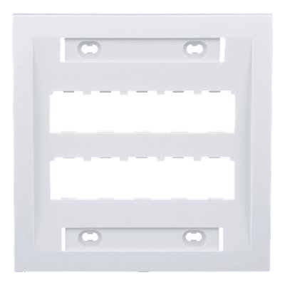 Placa de Pared Vertical / 10 Puertos Mini-Com / ABS / 4.5 x 4.5 pulg. / Blanco CFPE10WH-2GY PANDUIT