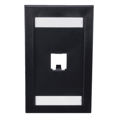 Placa de Pared Vertical / 1 Puerto Mini-Com / Espacio para Etiquetas / ABS Negro CFPE1BLY PANDUIT