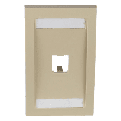 Placa de Pared Vertical Ejecutiva / 1 Puerto Mini-Com / Con Espacio para Etiquetas / 69.8 x 114.3 mm (2.75 x 4.5 pulg) / Marfil CFPE1EIY PANDUIT