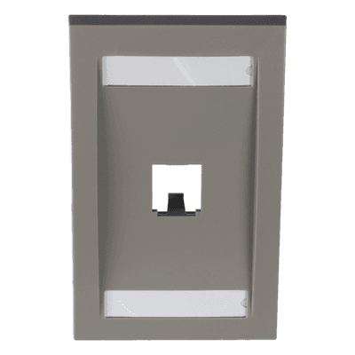 Placa de Pared Vertical / 1 Puerto Mini-Com / 69.8 x 114.3 mm / 2.75 x 4.5 pulg. / Color Gris / Perfil Elevado Ejecutivo CFPE1IGY PANDUIT