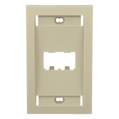 Placa de Pared Vertical / 2 Puertos Mini-Com / Espacios para Etiquetas / Perfil Elevado / Marfil CFPE2EIY PANDUIT