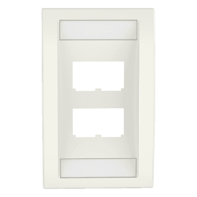 Placa de Pared Vertical / 4 Puertos Mini-Com / 69.8 x 114.3 mm / 2.75 x 4.5 pulg / Blanco Mate CFPE4IWY PANDUIT