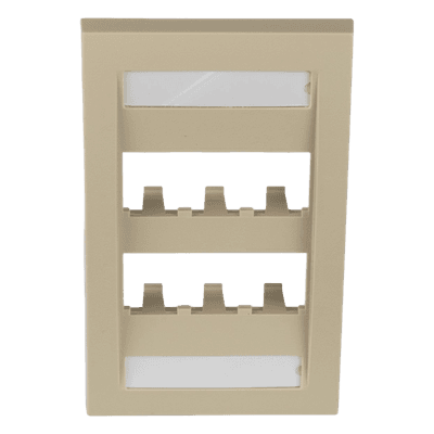 Placa de Pared Vertical / 6 Puertos Mini-Com / ABS / 2.75 x 4.5 pulg. / Marfil CFPE6EIY PANDUIT