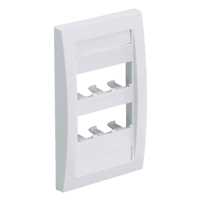Placa de Pared Vertical / 6 Puertos Mini-Com / Etiquetas Integradas / 2.75 x 4.5 pulg. / Blanco Mate CFPE6IWY PANDUIT