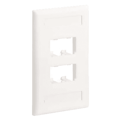 Placa de Pared Vertical / 4 Puertos Mini-Com / Diseño Plano o Inclinado / 2.75 x 4.5 in / ABS / Blanco Mate CFPL4IWY PANDUIT