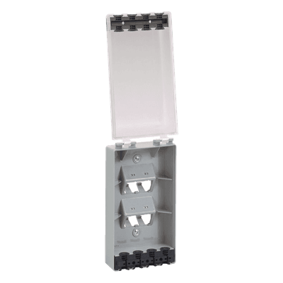 Placa de Pared Vertical / IP56 / 4 Módulos Mini-Com / Policarbonato / Color Claro CFPWR4CL PANDUIT