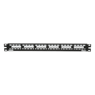 Panel de Parcheo Modular / 24 Puertos / 1UR / Plano / Totalmente Blindado / Acero Inoxidable CP24WSBLY PANDUIT