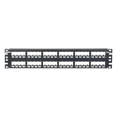 Panel de Parcheo Modular / 48 Puertos / 2UR / Plano / Totalmente Blindado / Acero Inoxidable / Rack 19" CP48BLY PANDUIT