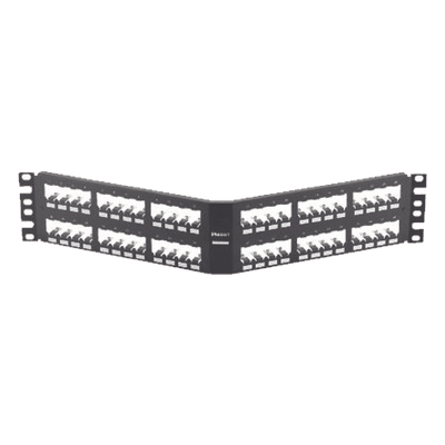 Panel de Parcheo Modular / 48 Puertos / 2UR / Diseño Angulado / Totalmente Blindado / Acero Inoxidable CPA48BLY PANDUIT