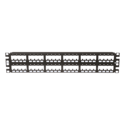 Panel de Parcheo Modular / 48 Puertos / 2UR / Montaje al Ras / Sin Blindaje / 19' Rack CPP48FMWBLY PANDUIT