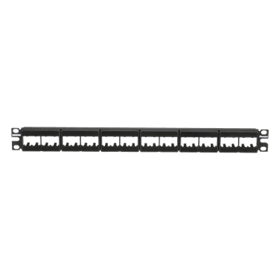 Panel de Parcheo Modular / 24 Puertos / 1UR / Plano / Sin Blindaje / Mini-Com / 19 Pulgadas CPPL24WBLY PANDUIT