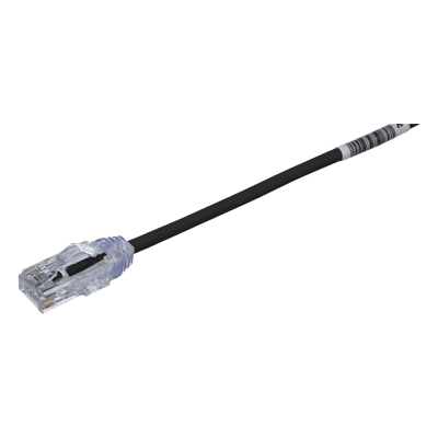 Cable de Parcheo UTP / Cat6 / 28 AWG / 20 cm (7.87 ft) / Diámetro 3.8 mm / PoE IEEE 802.3bt / CM/LSZH UTP28SP0.2MBL PANDUIT