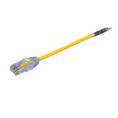 Cable de Parcheo UTP / Cat6 / 28AWG / 4.57 m (15 pies) / Amarillo / Diámetro 3.8 mm / PoE++ / -10 a 75°C UTP28SP15YL PANDUIT