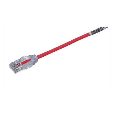 Cable de Parcheo / Cat6 / 28AWG / UTP / 6.1 m (20 pies) / Rojo / Diámetro Reducido