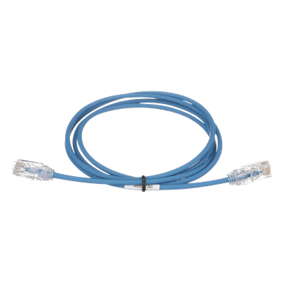 Cable de Parcheo UTP / Cat6 / 28AWG / 3.8 mm / 0.61 m (2 pies) / Azul / LSZH-CM / PoE++ UTP28SP2BU PANDUIT