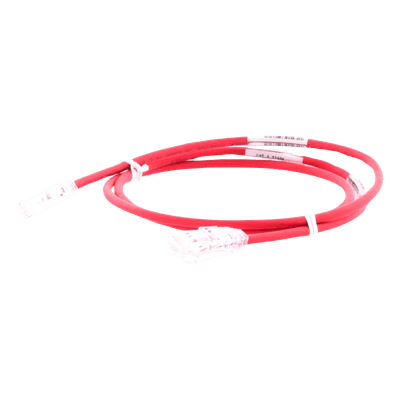 Cable de Parcheo Cat6 / UTP 28AWG Diámetro Reducido / 0.61m (2 Pies) / Rojo / LSZH-CM / PoE++ UTP28SP2RD PANDUIT