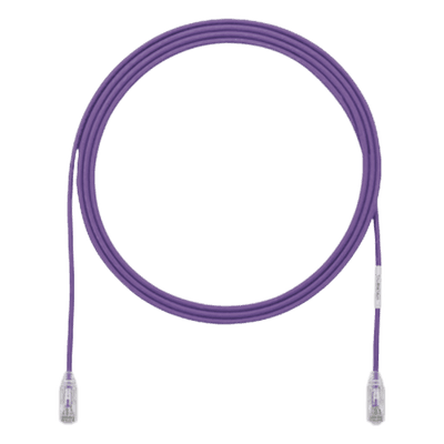Cable de Parcheo UTP Cat6 / 28AWG Diámetro Reducido / 3.8 mm / 0.91 m (3 Pies) / Violeta / 250 MHz / PoE++ UTP28SP3VL PANDUIT