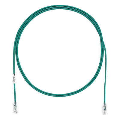 Cable de Parcheo Cat6 / UTP 28AWG / Diámetro Reducido 3.8 mm / Verde / 6 Pies (1.83 m) UTP28SP6GR PANDUIT